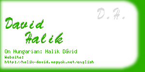 david halik business card